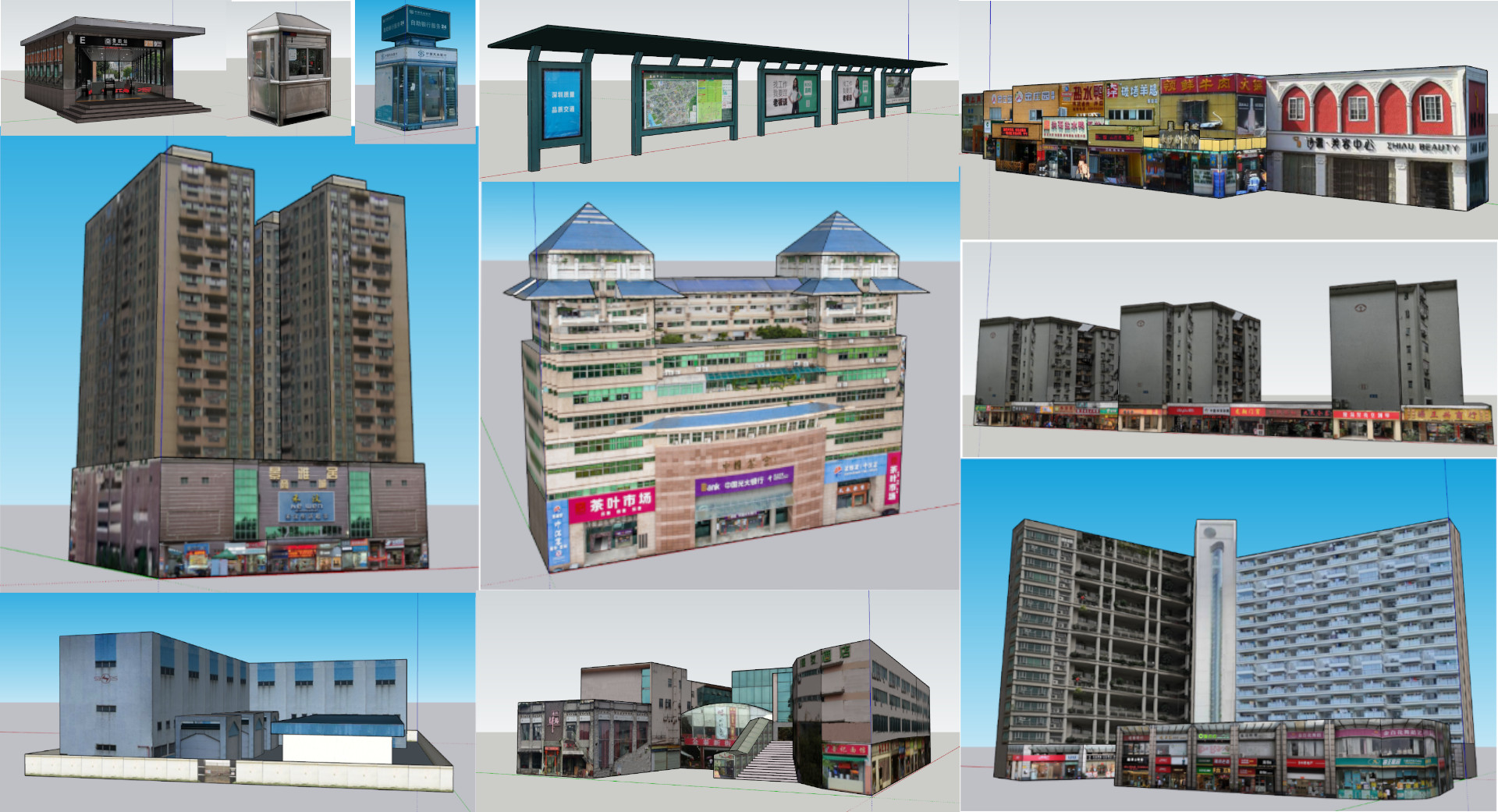 Some of the buildings and infrastructures