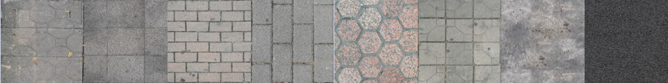 8 different ground tiles were used